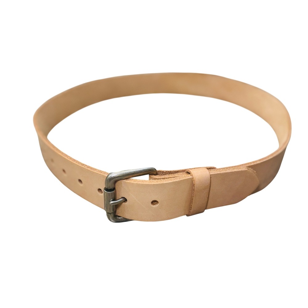 Betts Mens Leather Belt 36 Silver Buckle Made‎ in USA Workwear Casual